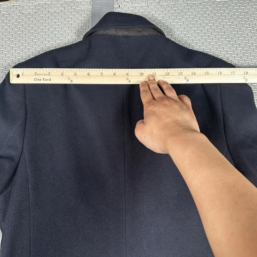 J Crew Ludlow Men's Dark Navy Blue 36S Wool Cashmere Italian Topcoat Overcoat
